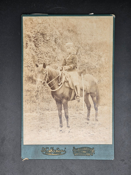 Antique Japanese 1904 Meiji Era Cavalry Soldier Photo