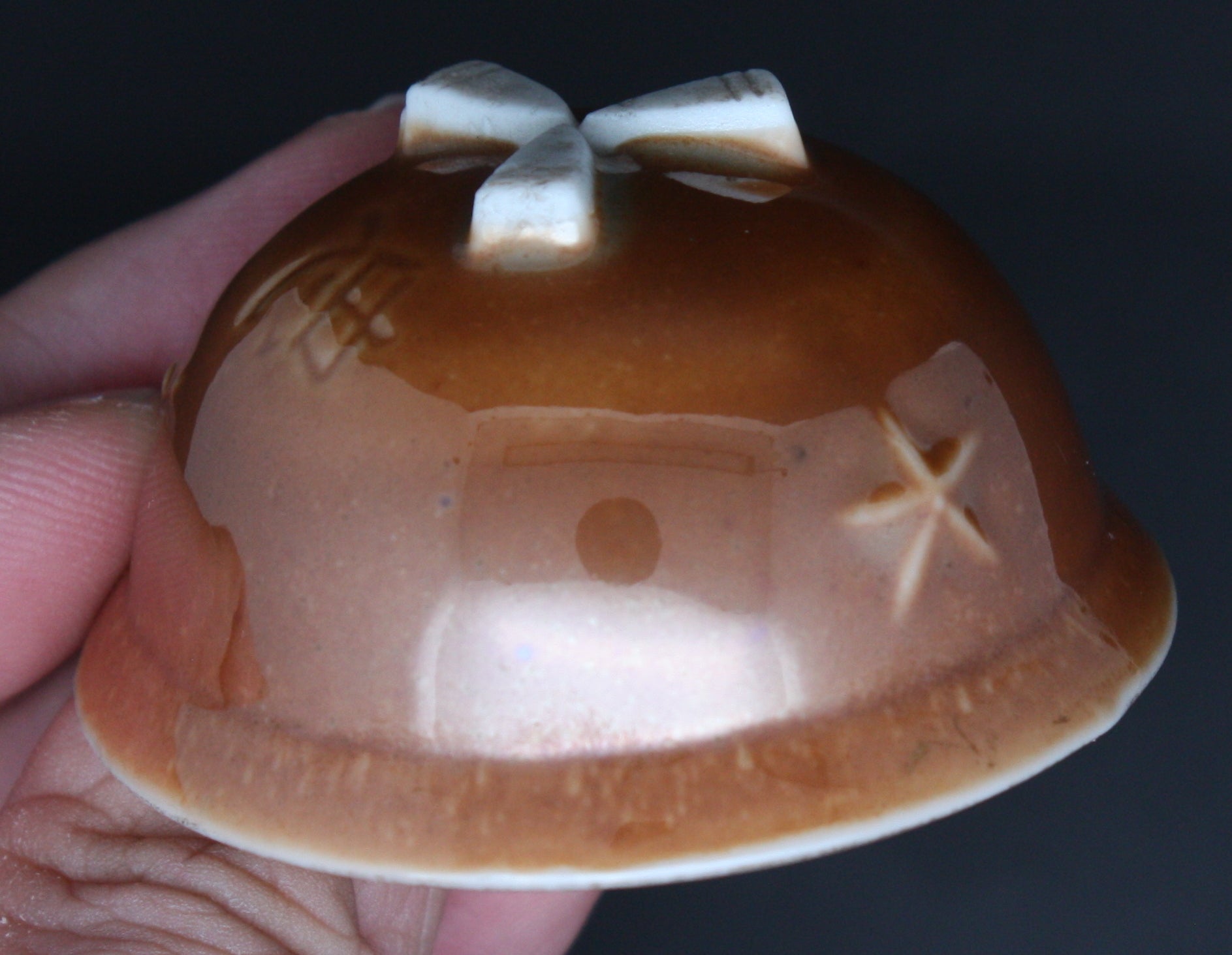 Antique Japanese Military Manchukuo Infantry Helmet Army Sake Cup