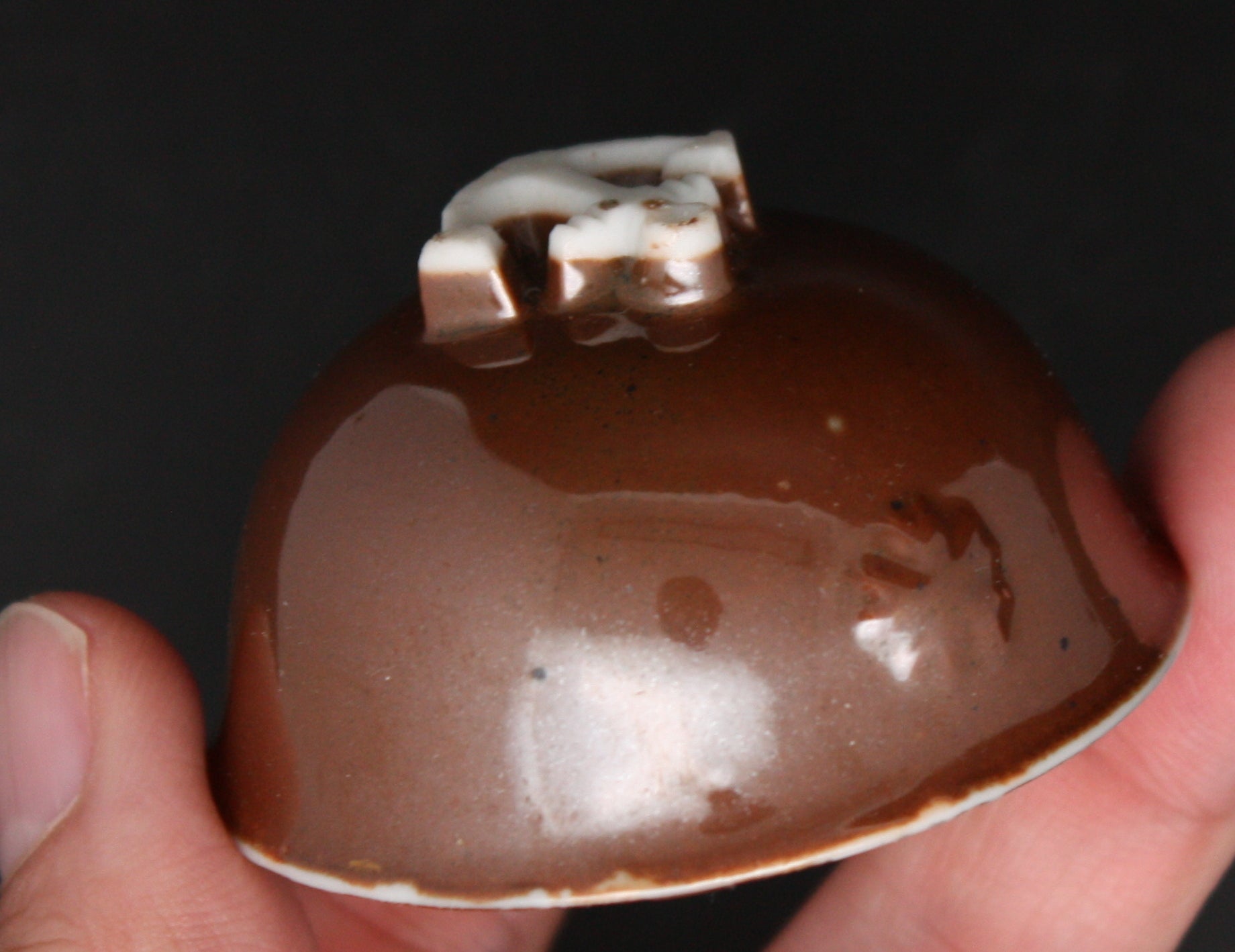 Antique Japanese Military Anchor Base Helmet Warship Navy Sake Cup