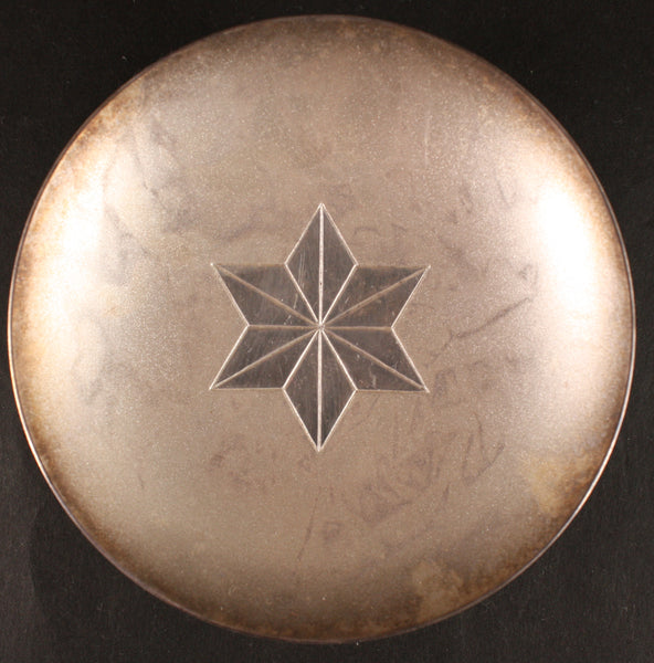 Antique Japanese Military Personnel Support Association Pure Silver Sake Cup