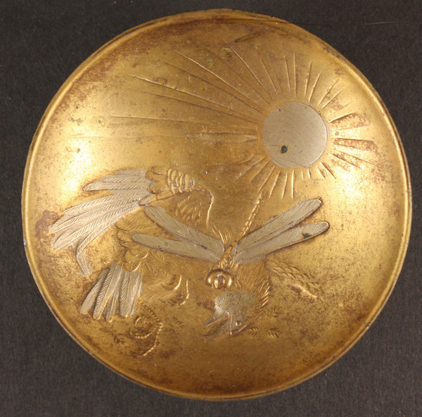 Russo-Japanese War Dragonfly Attacks Eagle Metal Army Sake Cup