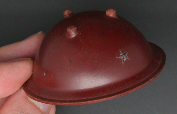 Antique Japanese Military Bakelite Helmet Shape Army Sake Cup