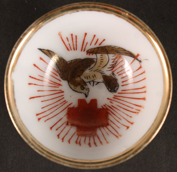 Antique Japanese Military Eagle Red Cross Medic Army Sake Cup