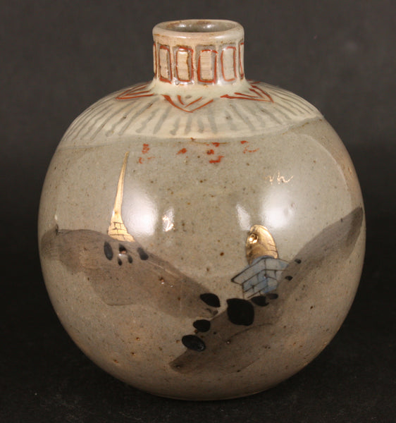 Unique Russo Japanese War Port Arthur 203 Meter Hill Commemoration Army Sake Bottle