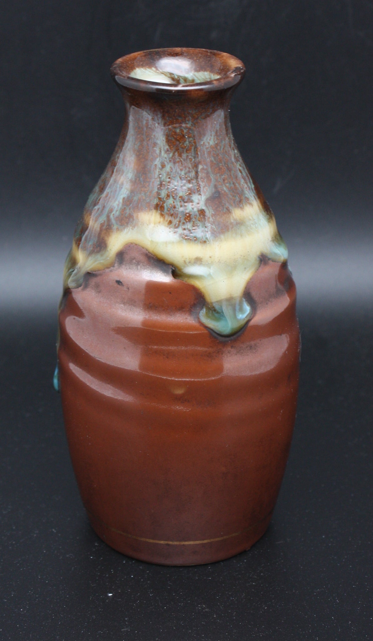 Antique Japanese Military Star Unusual Glaze Infantry Army Sake Bottle