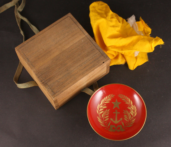 Russo Japanese War Victory Lacquer Army Sake Cup