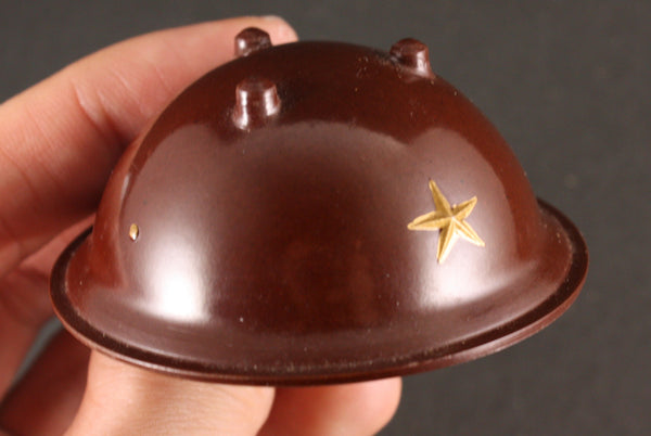 Antique Japanese Military Bakelite Helmet Army Sake Cup