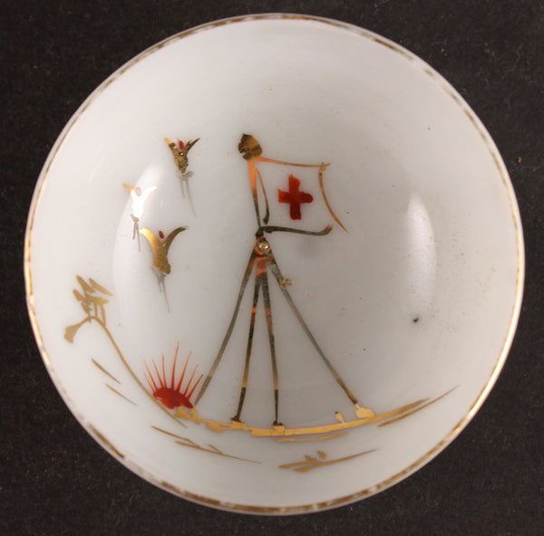 Antique Japanese Military Medic Camp Army Sake Cup