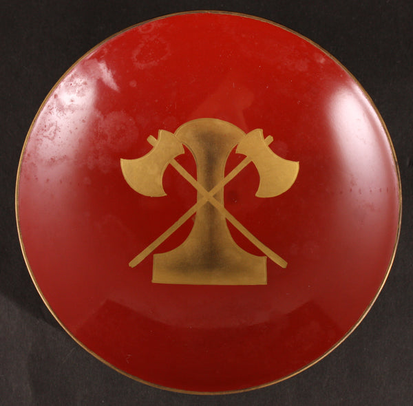Antique Japanese Military WW1 Siberia Railroad Unit Memorial Service Lacquer Army Sake Cup