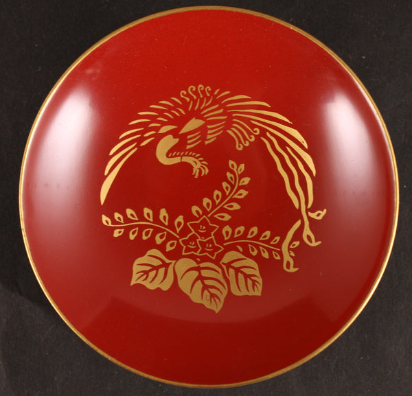 Antique Japanese Military Emperor Enthronement Soldier Insurance Company Lacquer Sake Cup