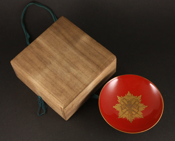 Antique Japanese Military Imperial Guards Golden Kite Award Army Sake Cup