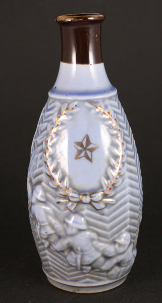 Antique Japanese Three Nikudan Soldiers Shanghai Incident Army Sake Bottle
