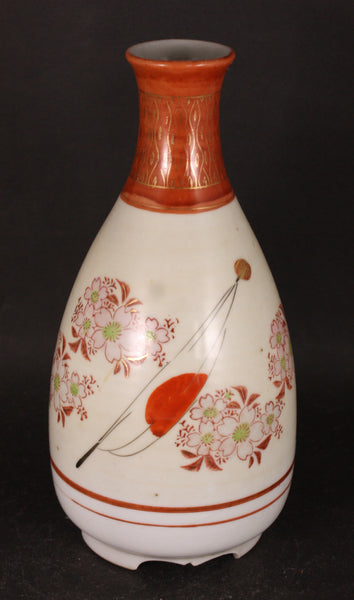 Antique Japanese Military Kanazawa Veterans Association Kutani Army Sake Bottle