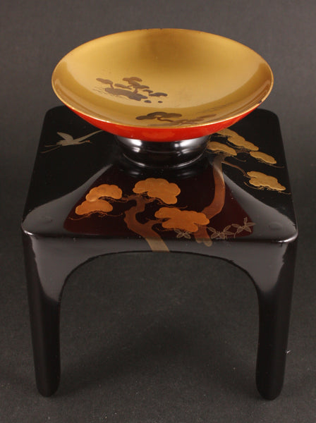 Antique Japanese Military 1st Imperial Guards Infantry Officer Corps Army Sake Cup with Stand