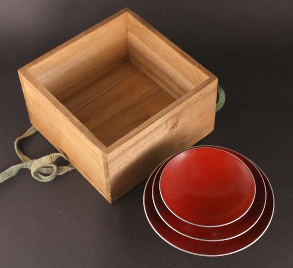 Rare Antique Japanese Military WW2 1940 Tokyo Ishikawajima Shipyard Lacquer Sake Cups