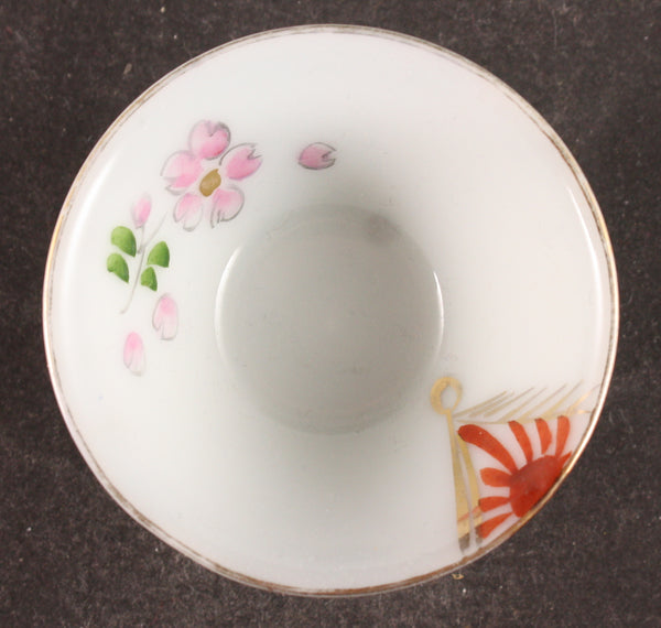 Unique Japanese Military Personal Carrying Infantry Commemoration Sake Cup