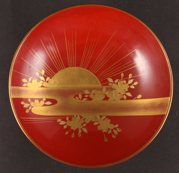 Russo Japanese War Victory Rising Sun Lacquer Army Sake Cup