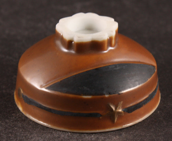 Rare Antique Japanese Military Land Mine Shaped Army Sake Cup