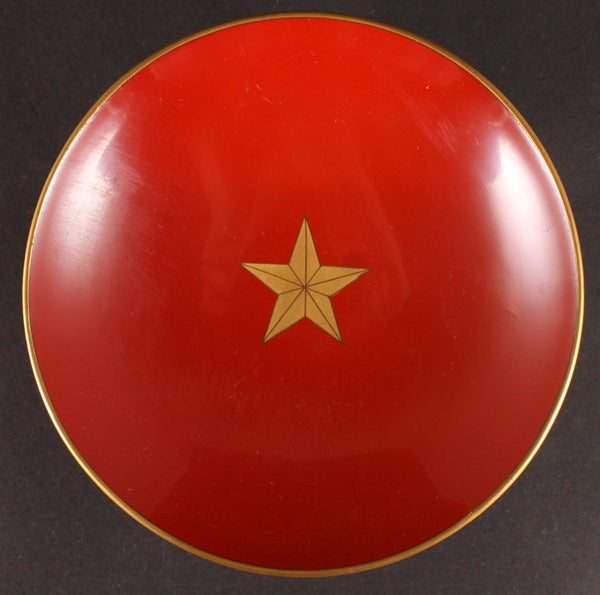 Antique Japanese Military 1915 Taisho Enthronement Troop Review Participation Army Sake Cup