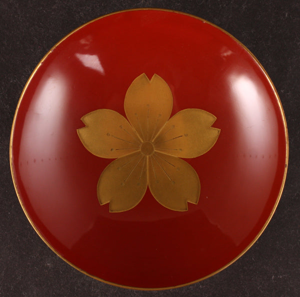Antique Japanese Military Artillery Major Gift Lacquer Army Sake Cup