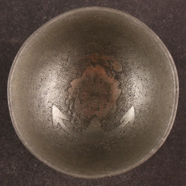 Antique Japanese Military Anchor Pewter Navy Sake Cup