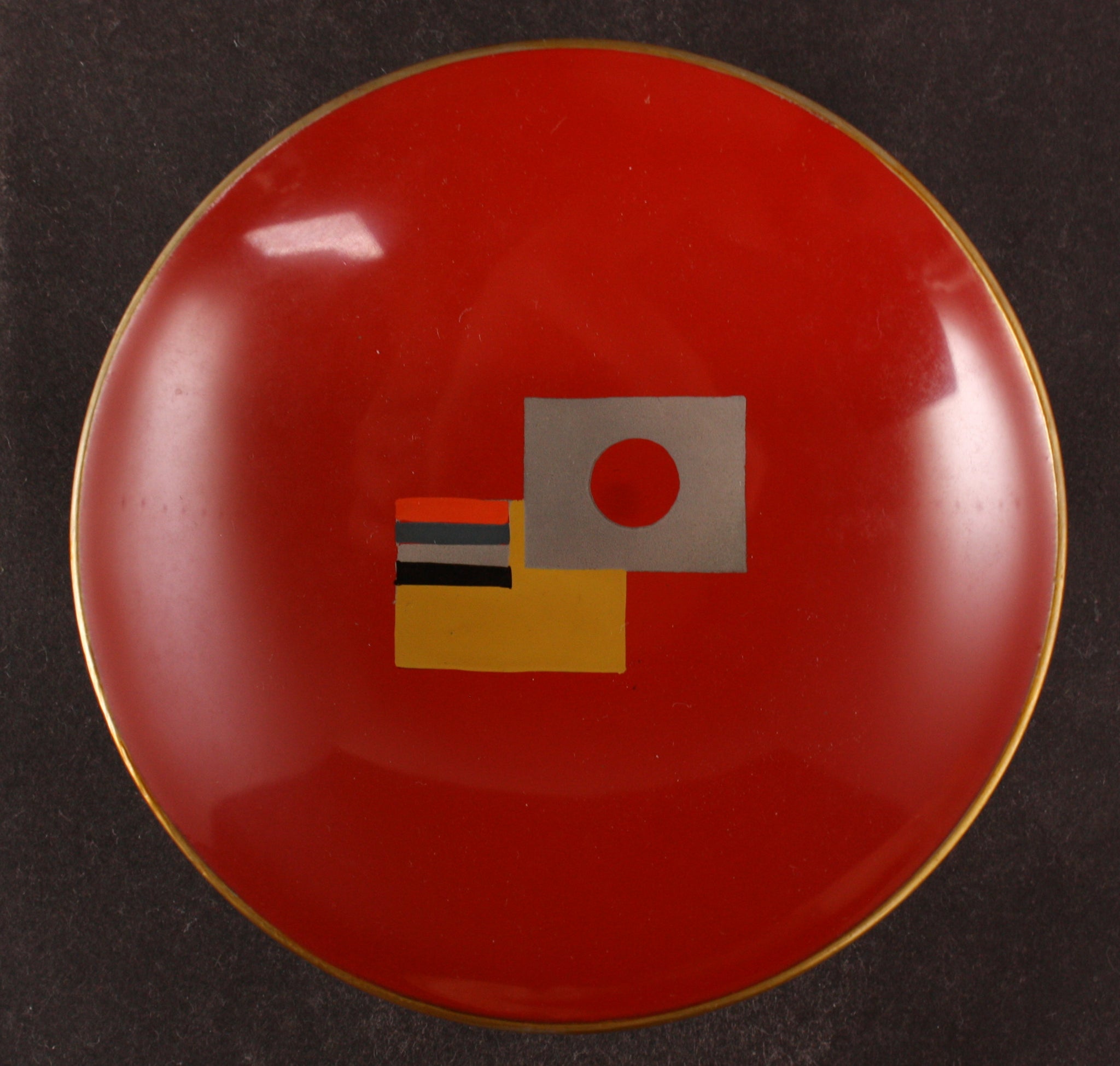 Rare Antique Japanese Military Manchukuo Flag Lacquer Army Sake Cup