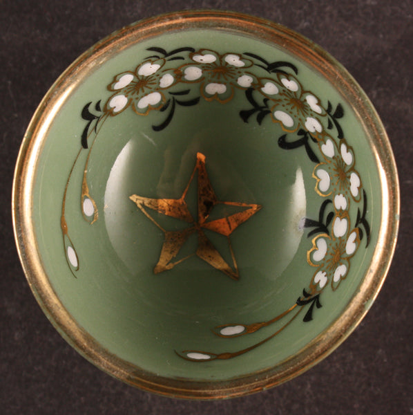 Antique Japanese Military Blossoms Star Army Sake Cup