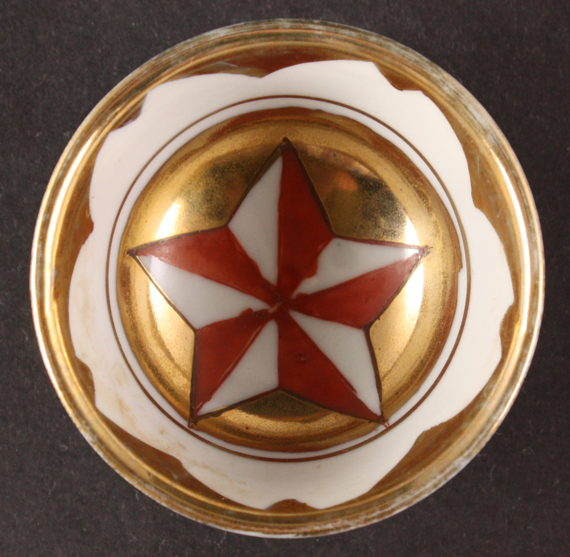 Antique Japanese Military Kutani Star Army Sake Cup