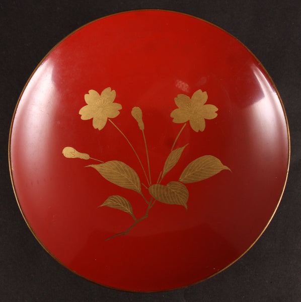 Antique Japanese Military Blossoms Sharpshooter Award Lacquer Army Sake Cup