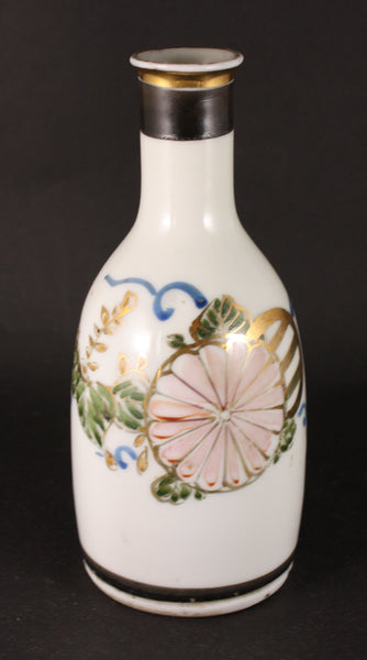 Antique Japanese Military WW1 1919 Siberia Expedition Family Crest Army Sake Bottle