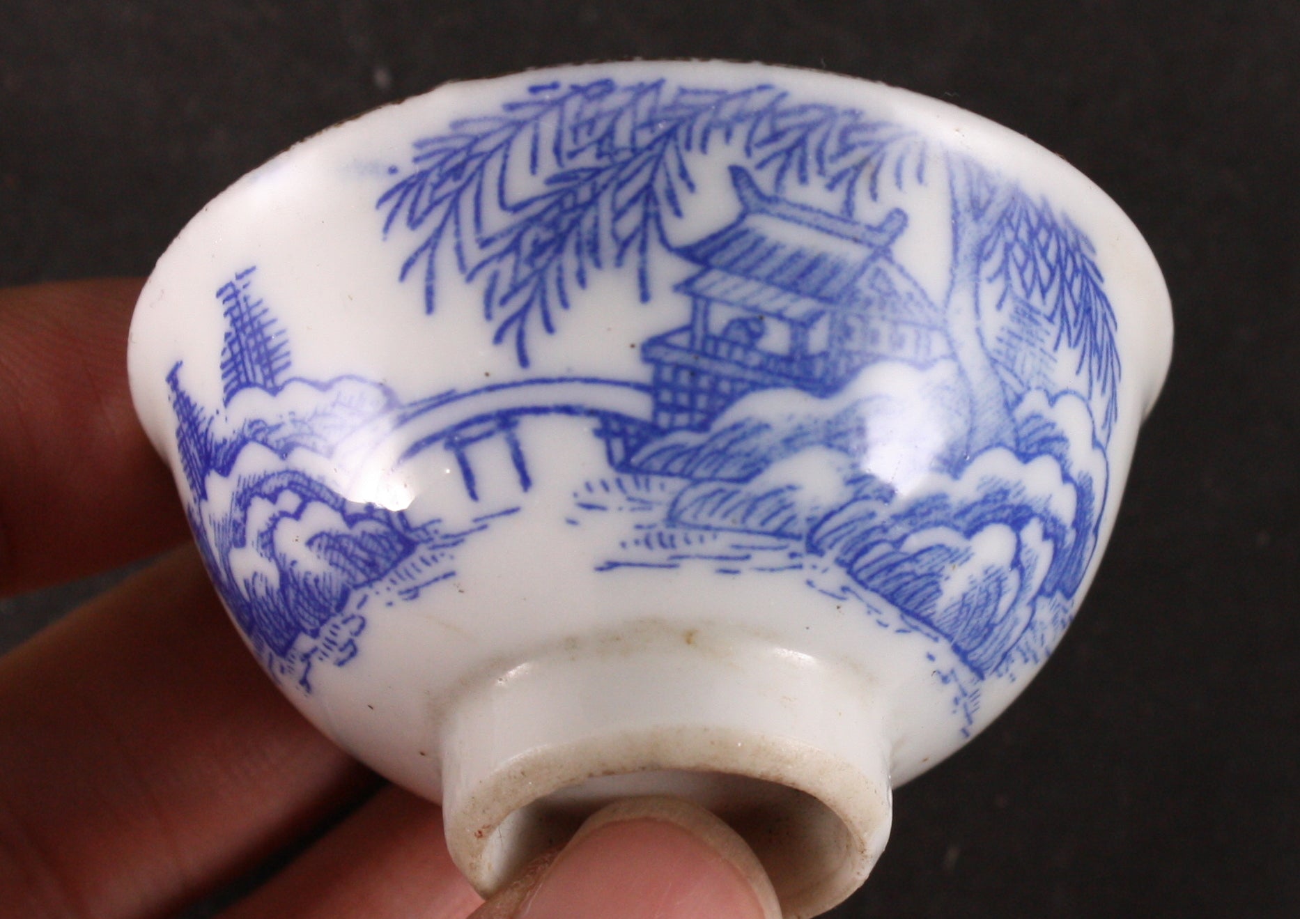 Antique Japanese Military Flag Blossoms Discharge Army Sake Cup