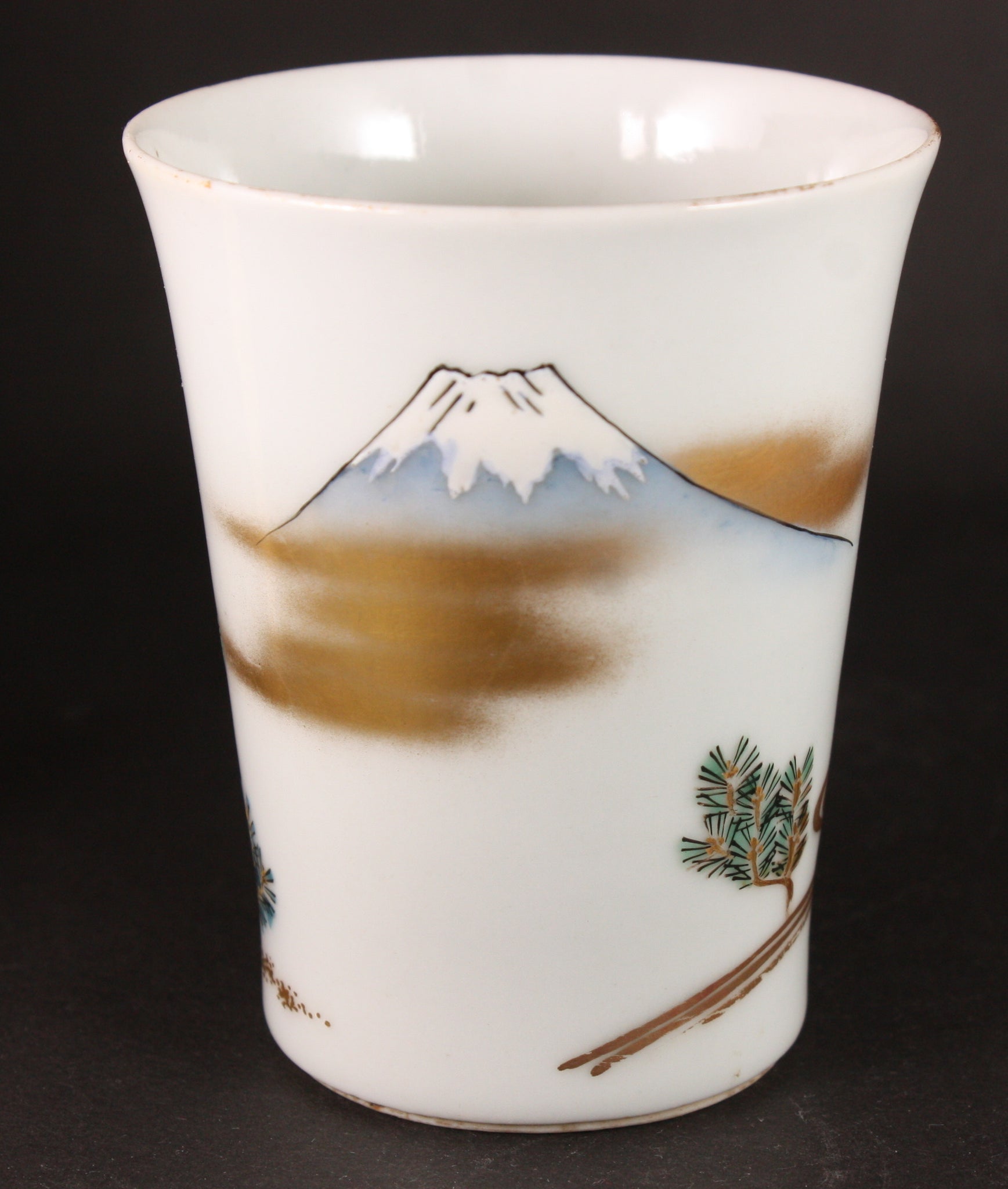 Rare Antique Japanese Military Flags Mount Fuji Beer Cup