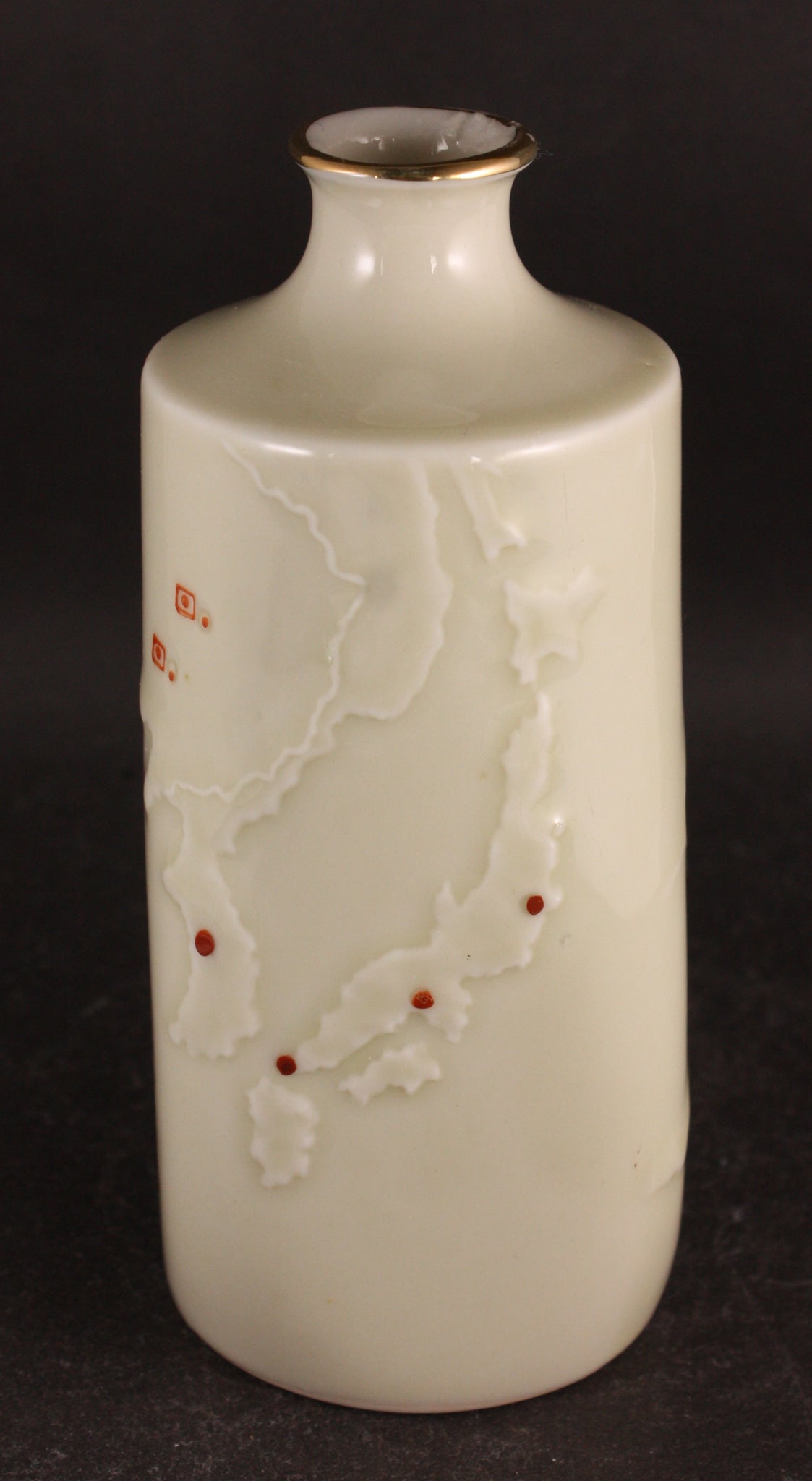 Rare Antique Japanese Military China Incident Embossed Map Army Sake Bottle