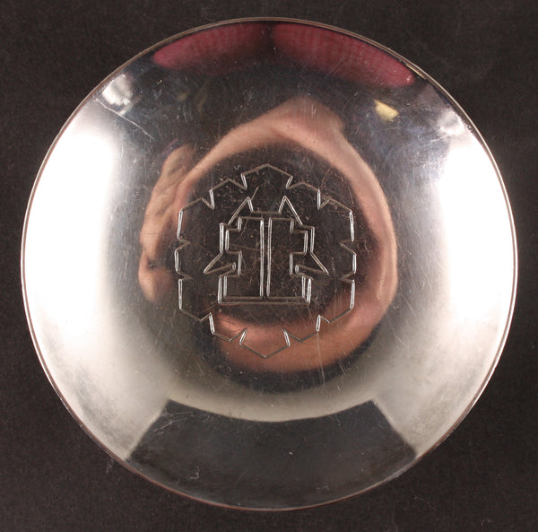 Antique Japanese Military 9th Division Sharpshooter Competition Silver Sake Cup