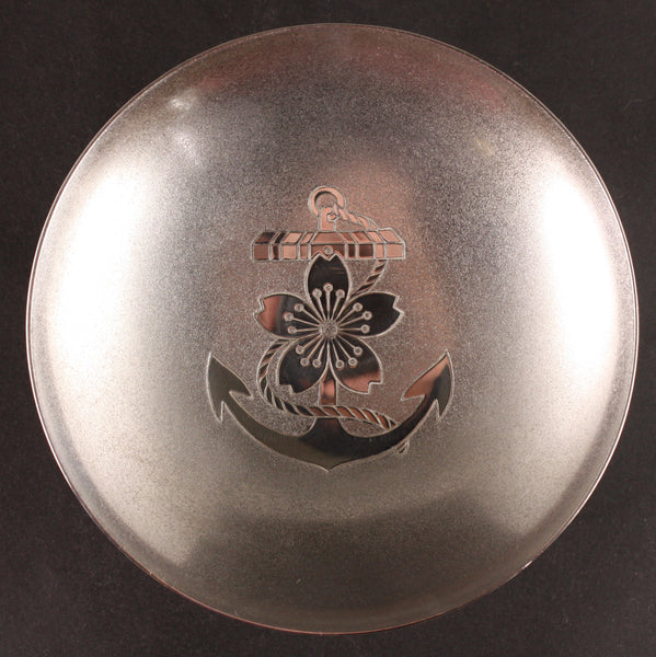 Antique Japanese Military WW2 1939 Naval Ministry Pure Silver Navy Sake Cup