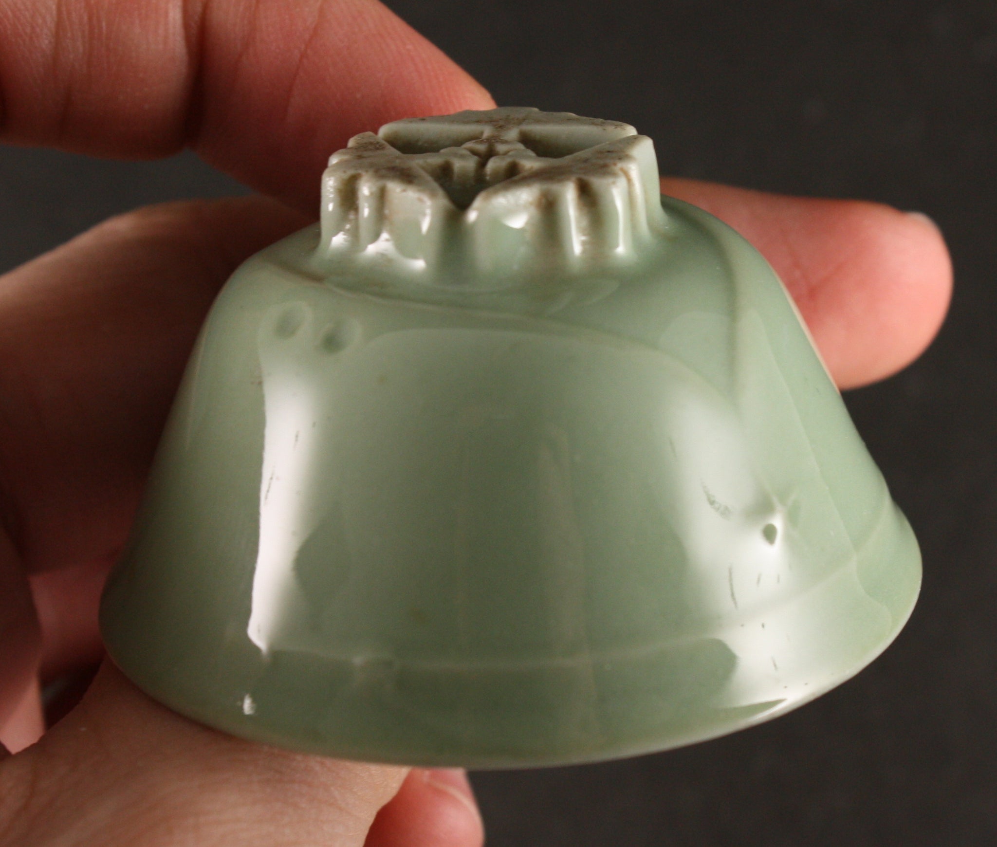 Very Rare Antique Japanese Military Triple Bomber Base Helmet Sake Cup
