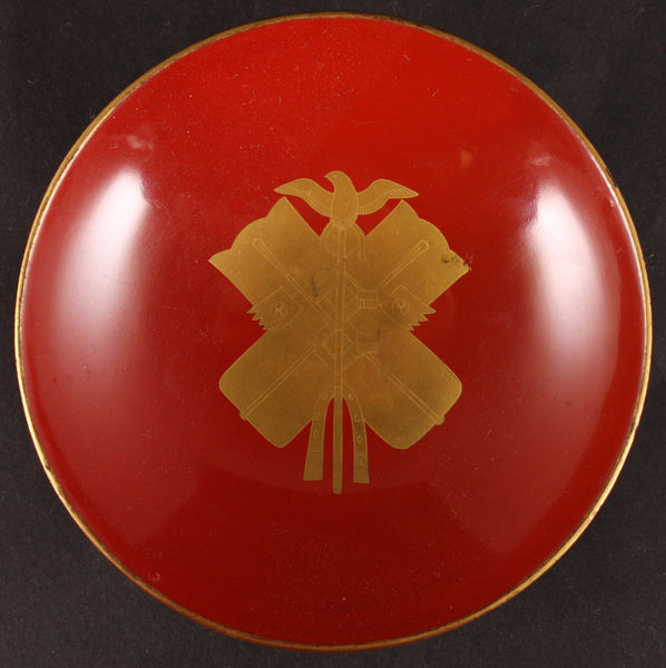 Antique Japanese Military Order of Golden Kite Award Lacquer Sake Cup